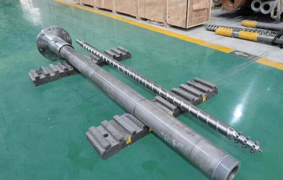 Μία βίδα εξωτήρας βίδα βαρέλι με διάμετρο βίδας 20 mm-200 mm HV900-1100 Δυσκαρδία βαρέλι και νιτριδωμένη επεξεργασία επιφάνειας