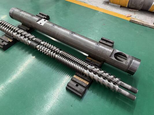 Παράλληλη δίδυμη βίδα και βαρέλι 45mm-220mm με Ra 0,4μm-0,6μm Επιφανειακή τραχύτητα